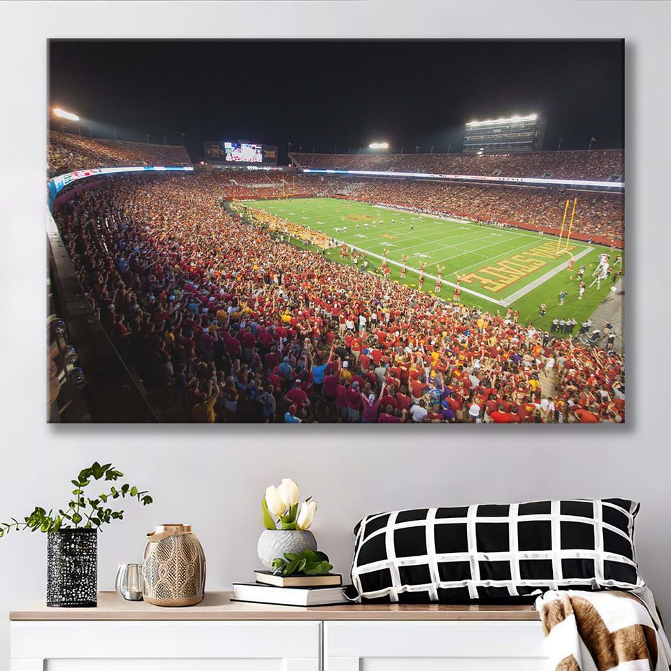 Iowa State Cyclones Stadium Canvas Prints Stadium Jack Trice Stadium Wall,Sport Stadium Art Prints, Fan Gift, Wall Decor