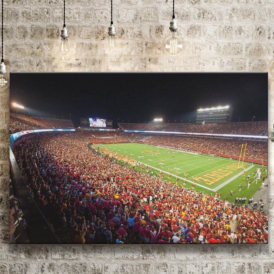 Iowa State Cyclones Stadium Canvas Prints Stadium Jack Trice Stadium Wall,Sport Stadium Art Prints, Fan Gift, Wall Decor
