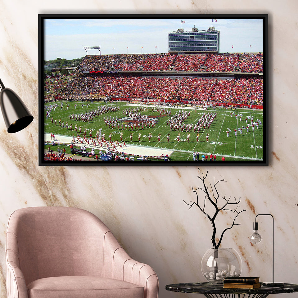 Iowa State Cyclones Stadium Framed Canvas Prints Jack Trice Stadium Wall,Sport Stadium Art Prints, Fan Gift