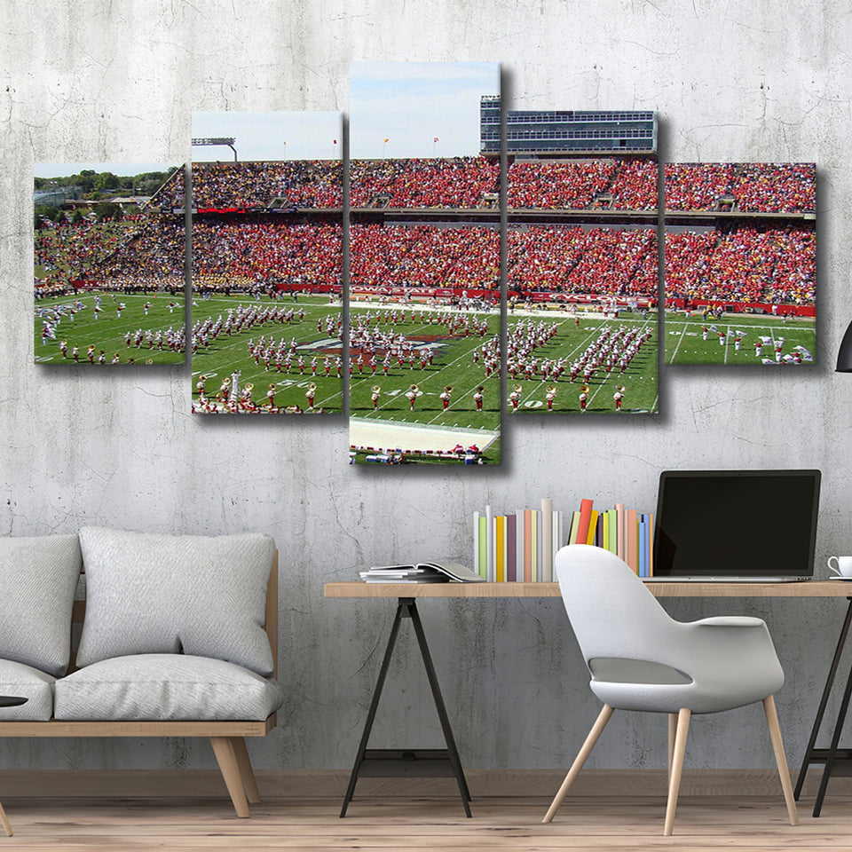 Iowa State Cyclones Stadium Canvas Prints Jack Trice Stadium Wall,Multi Panels,Sport Stadium Art Prints, Fan Gift