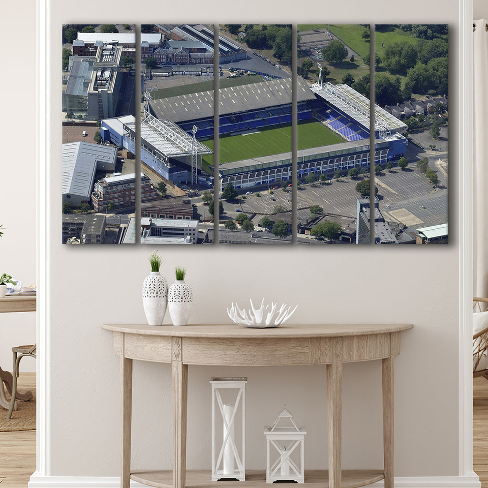 Ipswich Town Stadium Canvas Prints Portman Road Wall Art Football,Multi Panels B,Sport Stadium Art Prints, Fan Gift