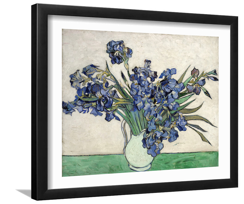 Irises In A Vase By Vincent Van Gogh-Canvas art,Art Print,Frame art,Plexiglass cover