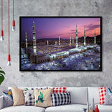 Islamic Al Masjid An Nabawi Print Medina Framed Art Prints Wall Art Decor, Framed Picture, Home Decor