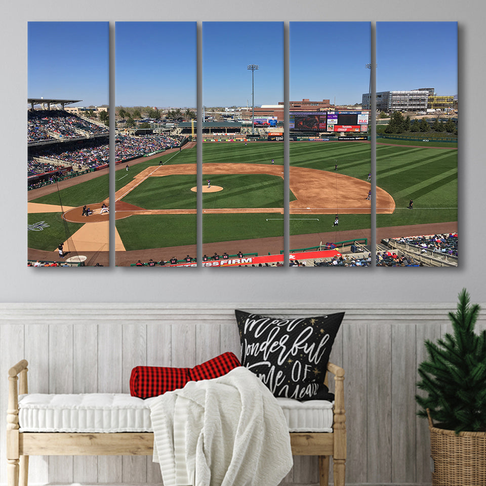 Isotopes Park, Stadium Canvas, Sport Art, Gift for him, Multi Panels B, Canvas Prints Wall Art Decor