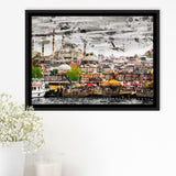 Istanbul, Blue Mosque, Istanbul Skyline, Framed Canvas Prints Wall Art Home Decor,Floating Frame, Ready to Hang