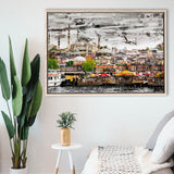Istanbul, Blue Mosque, Istanbul Skyline, Framed Canvas Prints Wall Art Home Decor,Floating Frame, Ready to Hang