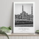 Istanbul Turkey Black And White Art Canvas Prints Wall Art Home Decor
