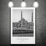 Istanbul Turkey Black And White Art Canvas Prints Wall Art Home Decor