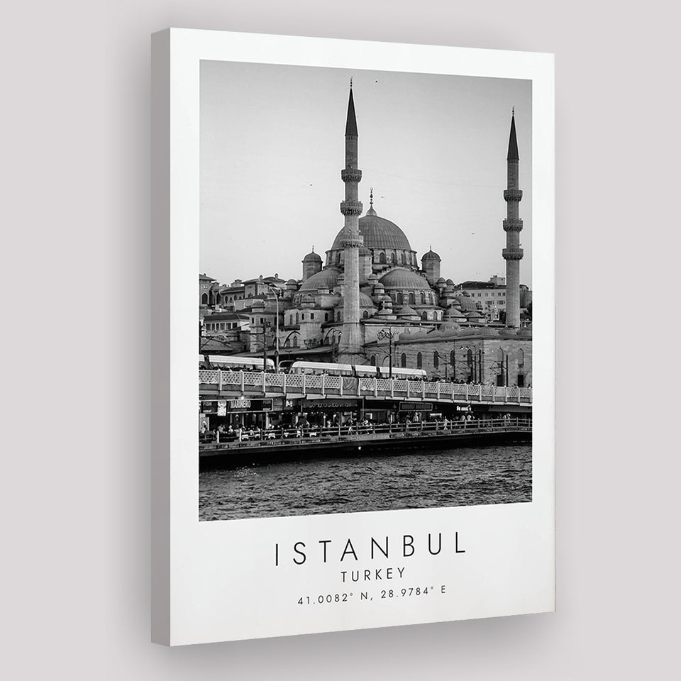 Istanbul Turkey Black And White Art Canvas Prints Wall Art Home Decor