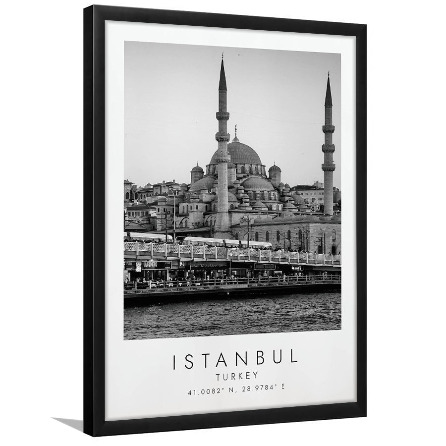 Istanbul Turkey Black And White Art Framed Art Prints Wall Art Decor, Framed Picture