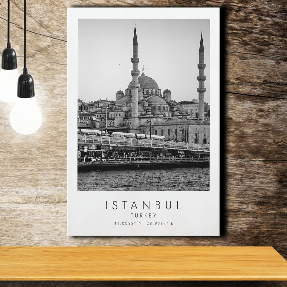 Istanbul Turkey Black And White Art Canvas Prints Wall Art Home Decor