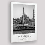Istanbul Turkey Black And White Art Canvas Prints Wall Art Home Decor