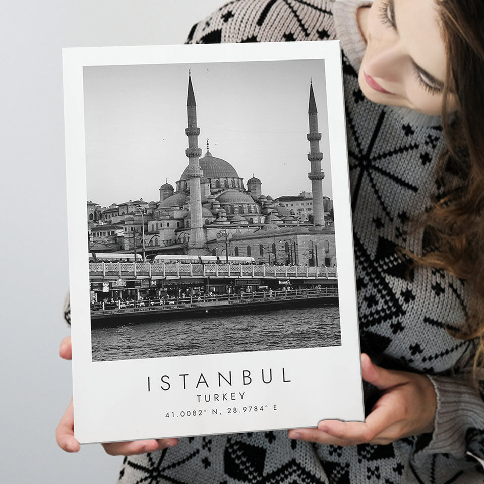 Istanbul Turkey Black And White Art Canvas Prints Wall Art Home Decor