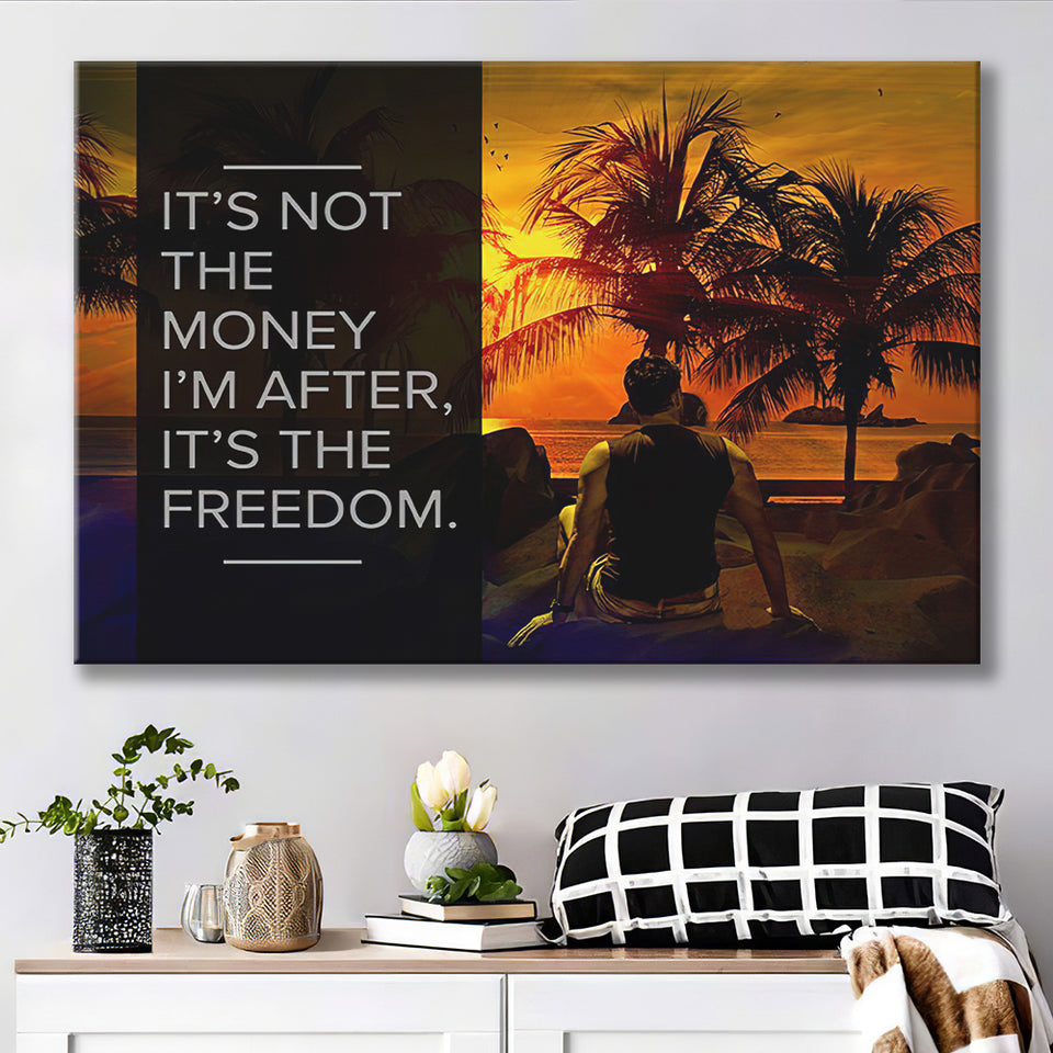 Its Not The Money Canvas Prints Wall Art - Painting Canvas,Office Business Motivation Art, Wall Decor