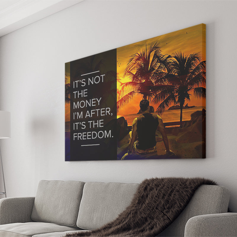 Its Not The Money Canvas Prints Wall Art - Painting Canvas,Office Business Motivation Art, Wall Decor