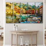Italian Riviera Canvas Art 5 Piece B Canvas Prints Wall Art Decor, Multi Panels,Large Canvas, Home Decor