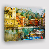 Italian Riviera Canvas Art Canvas Prints Wall Art Decor - Painting Canvas, Art Print, Home Decor, Ready to Hang