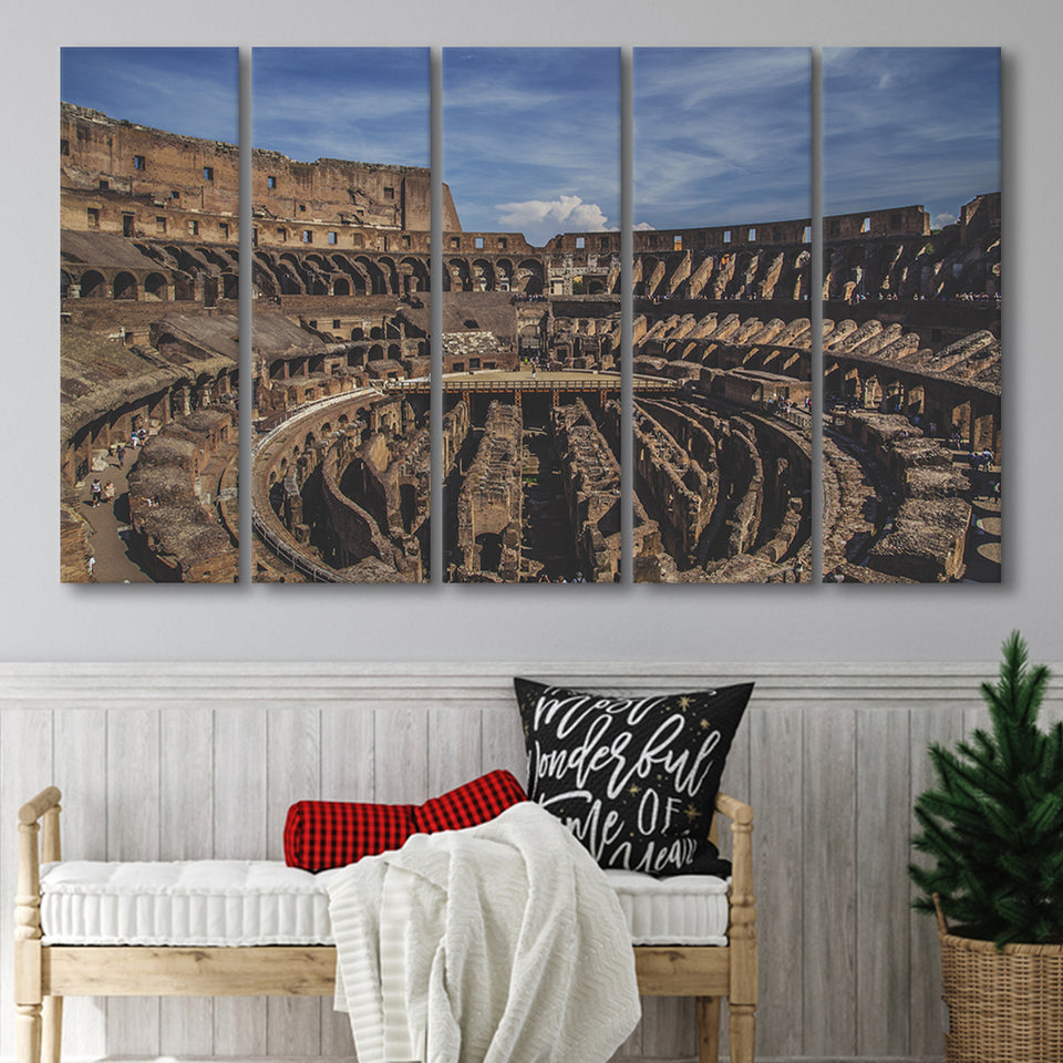 Italy Rome Colesseu, Stadium Canvas, Sport Art, Gift for him, Multi Panels B, Canvas Prints Wall Art Decor