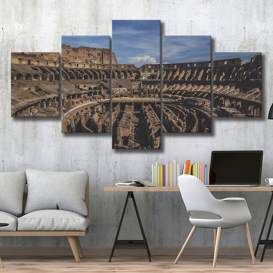 Italy Rome Colesseu, Stadium Canvas, Sport Art, Large Canvas, Multi Panels, Canvas Prints Wall Art Decor