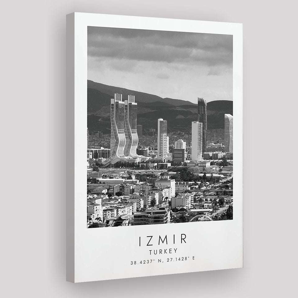 Izmir Turkey Black And White Art Canvas Prints Wall Art Home Decor