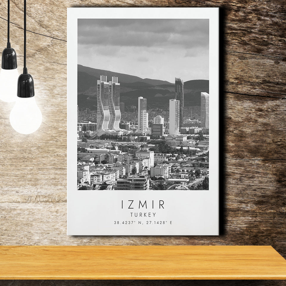 Izmir Turkey Black And White Art Canvas Prints Wall Art Home Decor