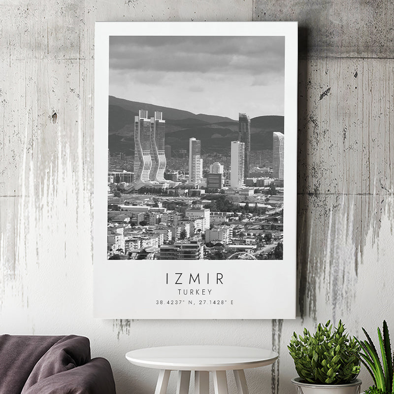 Izmir Turkey Black And White Art Canvas Prints Wall Art Home Decor
