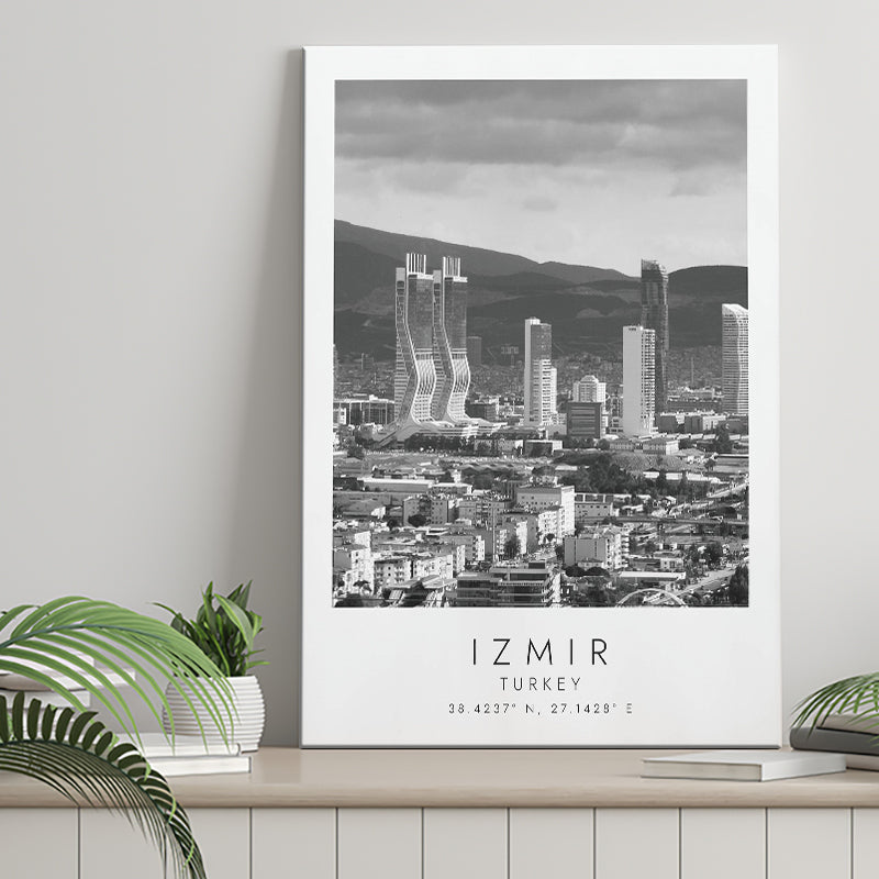 Izmir Turkey Black And White Art Canvas Prints Wall Art Home Decor