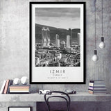 Izmir Turkey Black And White Art Framed Art Prints Wall Art Decor, Framed Picture