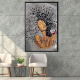 Joy Joy Framed Canvas Prints Wall Art Home Decor - Painting Canvas,Black Frame, Ready to hang