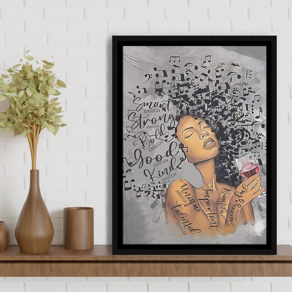 Joy Joy Framed Canvas Prints Wall Art Home Decor - Painting Canvas,Black Frame, Ready to hang