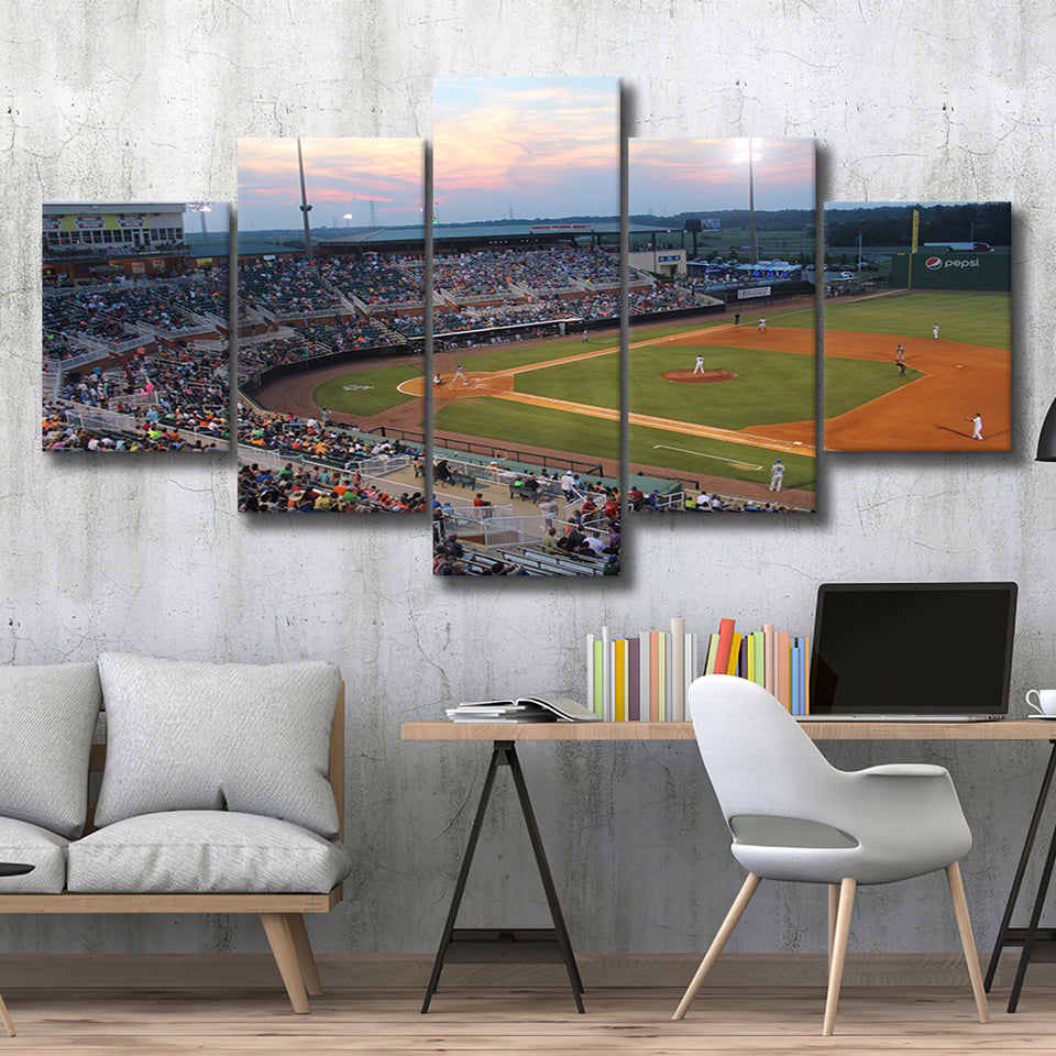 Jackson Field in Lansing, Stadium Canvas, Sport Art, Large Canvas, Multi Panels, Canvas Prints Wall Art Decor