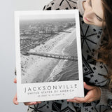 Jacksonville Usa Black And White Art Canvas Prints Wall Art Home Decor