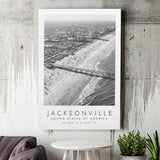 Jacksonville Usa Black And White Art Canvas Prints Wall Art Home Decor