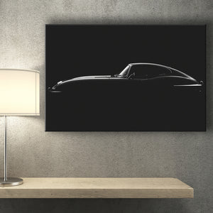 Jaguar E Type Silhouette Canvas Prints Wall Art - Painting Canvas, Home Wall Decor, For Sale, Painting Prints