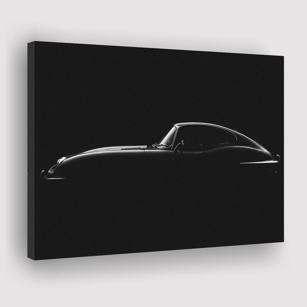 Jaguar E Type Silhouette Canvas Prints Wall Art - Painting Canvas, Home Wall Decor, For Sale, Painting Prints