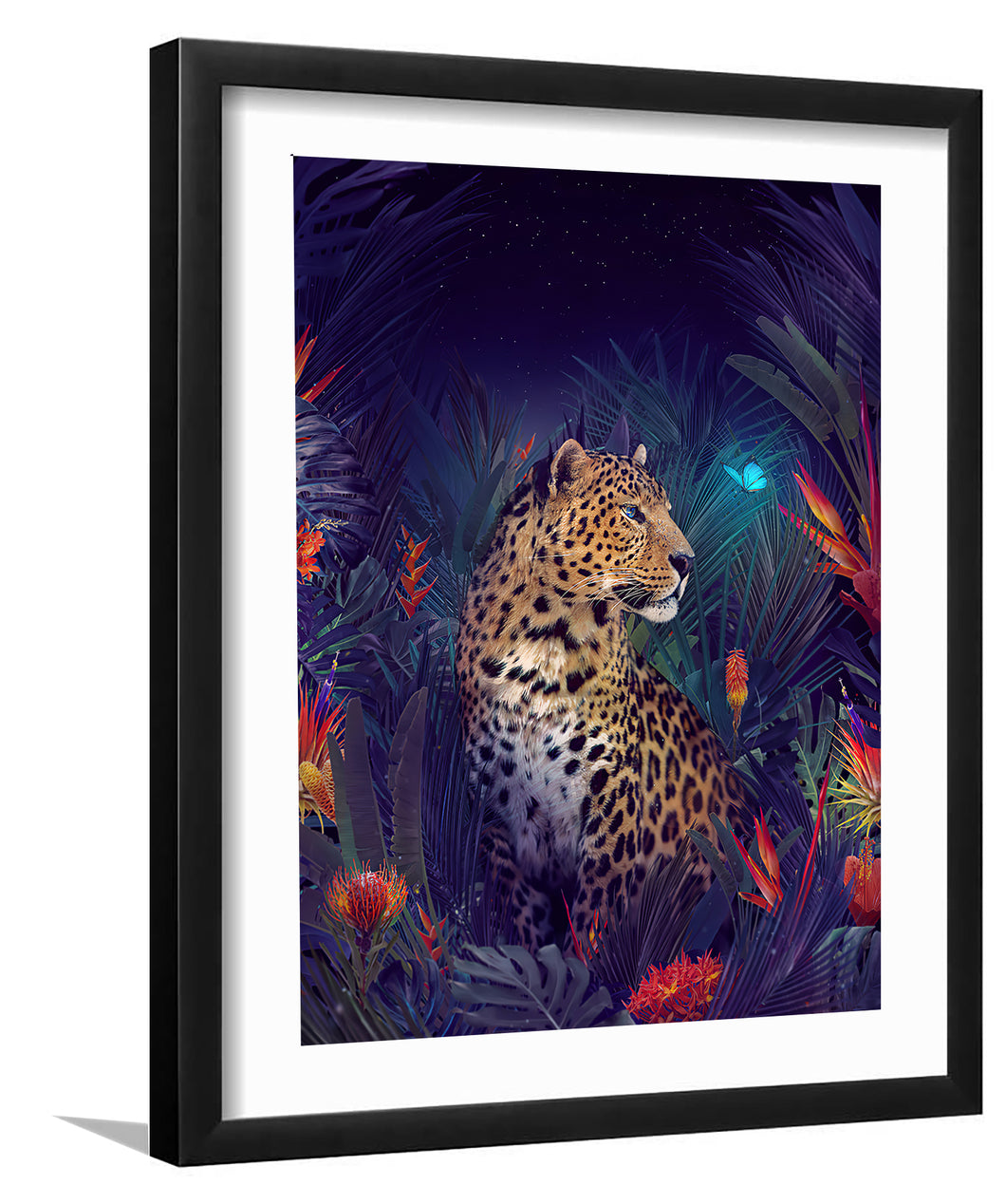 Jaguar in the night-Canvas art,Art print,Frame art