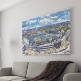 Jaguars Football Stadium TIAA Bank Field Watercolor, Sport Art Prints Fan Gift, Canvas Prints Wall Art Decor