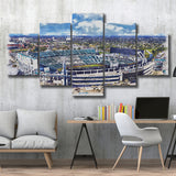 Jaguars Football Stadium TIAA Bank Field Watercolor, 5 Pieces, Multi Panel Canvas Prints Wall Art Decor