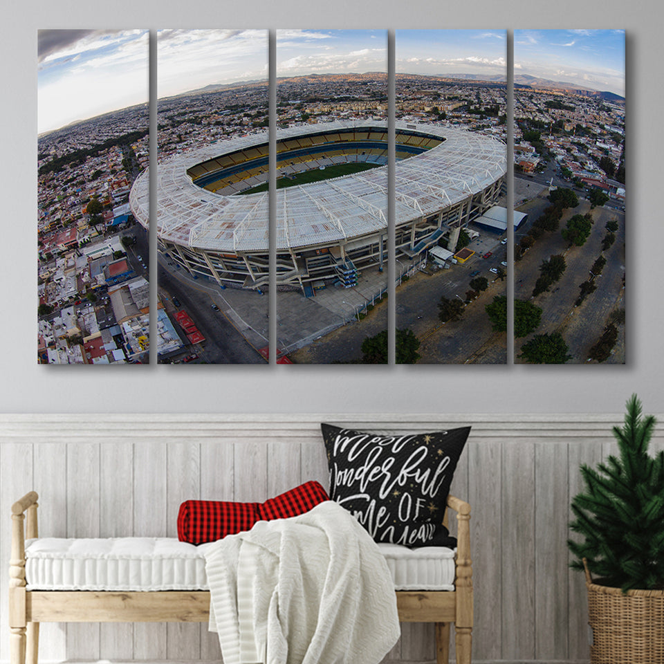 Jalisco Stadium Aerial View, Stadium Canvas, Sport Art, Gift for him, Multi Panels B, Canvas Prints Wall Art Decor