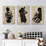 Jammin Artists Canvas Set of 3 Piece Canvas Prints Wall Art Decor