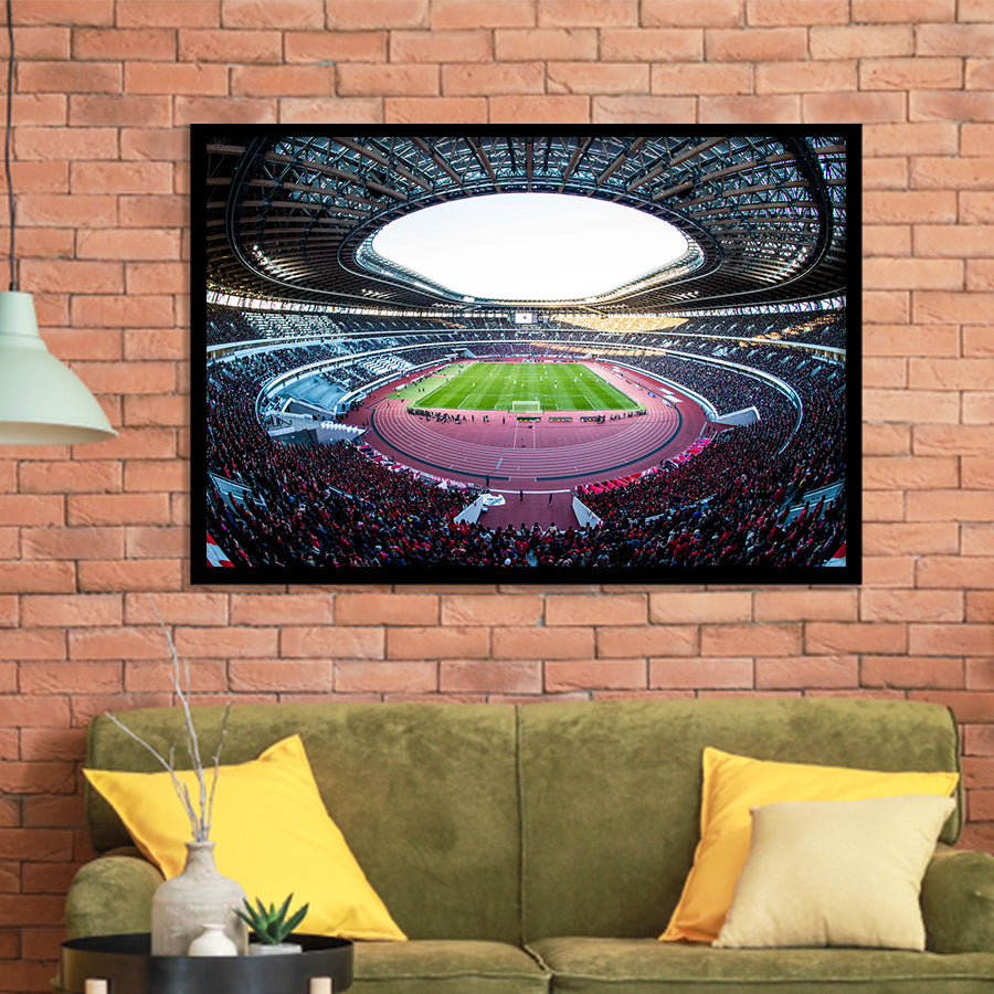 Japan National Stadium, Stadium Canvas, Sport Art, Gift for him, Framed Art Prints Wall Art Decor, Framed Picture