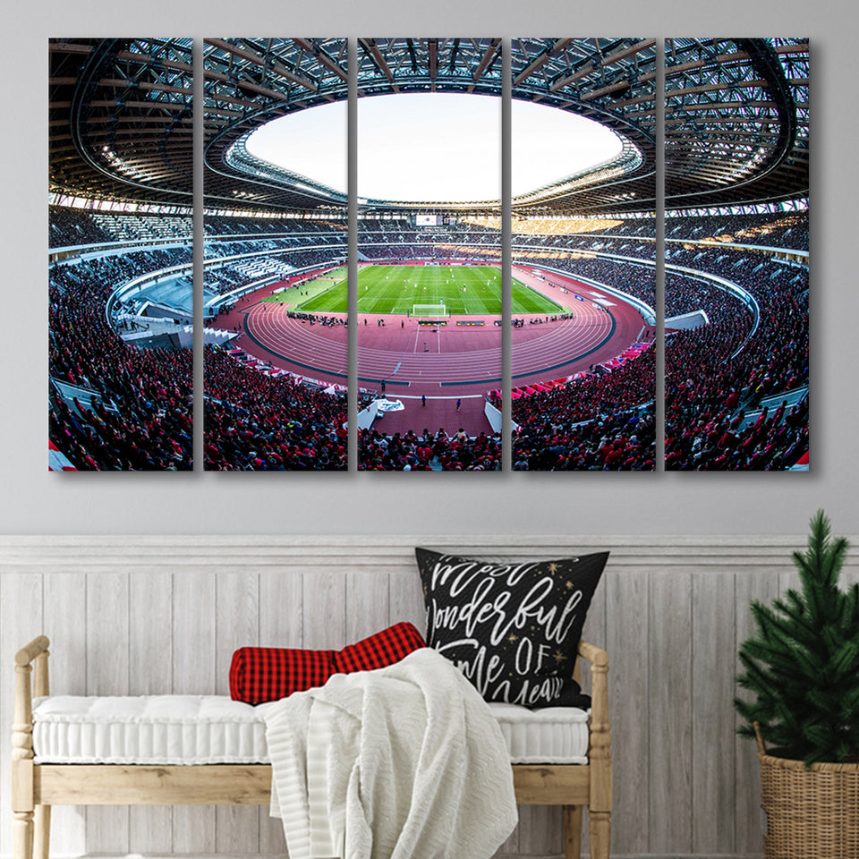 Japan National Stadium, Stadium Canvas, Sport Art, Gift for him, Multi Panels B, Canvas Prints Wall Art Decor