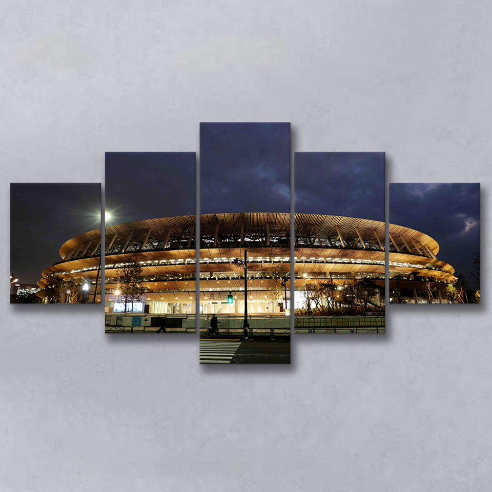 Japan New National Stadium, Stadium Canvas, Sport Art, Large Canvas, Multi Panels, Canvas Prints Wall Art Decor