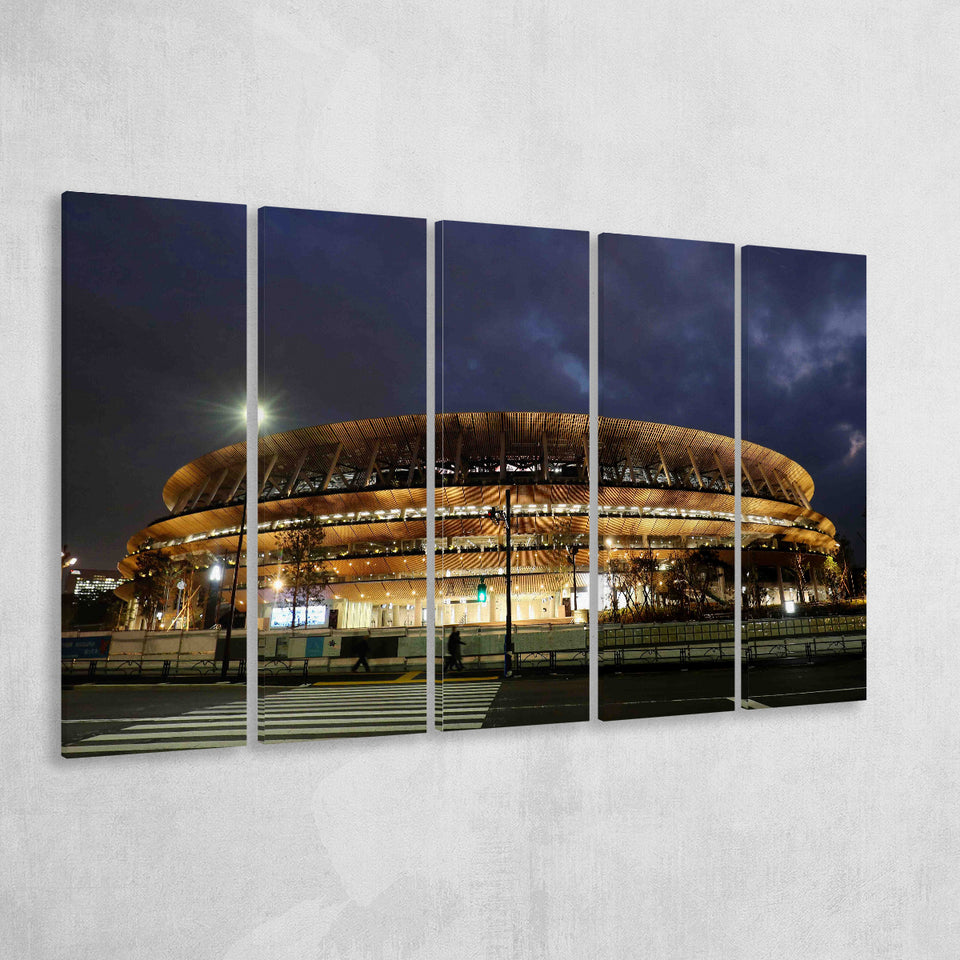 Japan New National Stadium, Stadium Canvas, Sport Art, Gift for him, Multi Panels B, Canvas Prints Wall Art Decor