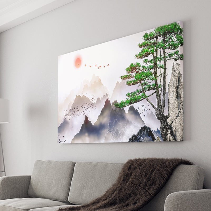 Japan Print Mountain Canvas Prints Wall Art Decor - Painting Canvas,Home Decor, Ready to Hang