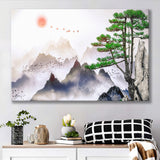 Japan Print Mountain Canvas Prints Wall Art Decor - Painting Canvas,Home Decor, Ready to Hang