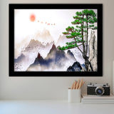 Japan Print Mountain Framed Art Prints Wall Art Decor, Framed Picture, Home Decor