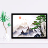 Japan Print Mountain Framed Art Prints Wall Art Decor, Framed Picture, Home Decor