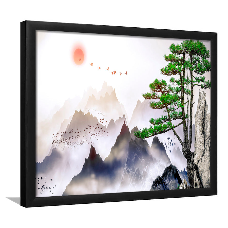 Japan Print Mountain Framed Art Prints Wall Art Decor, Framed Picture, Home Decor