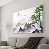 Japanese Mountain Art Print Landscape Canvas Prints Wall Art Home Decor - Painting Canvas, Ready to hang